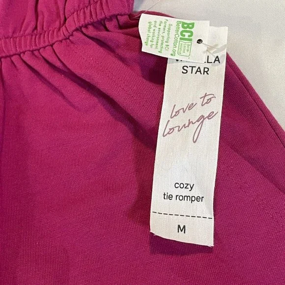 Vanilla Star Junior Terry Toe Romper Size Medium With Elastic Waist And Pockets - Picture 2 of 4